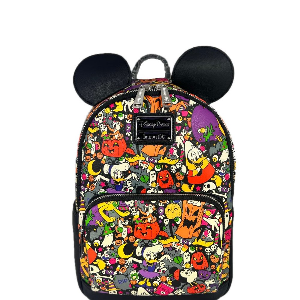 Disney Loungefly Mini Backpack Halloween Trick Or Treat Mickey Minnie